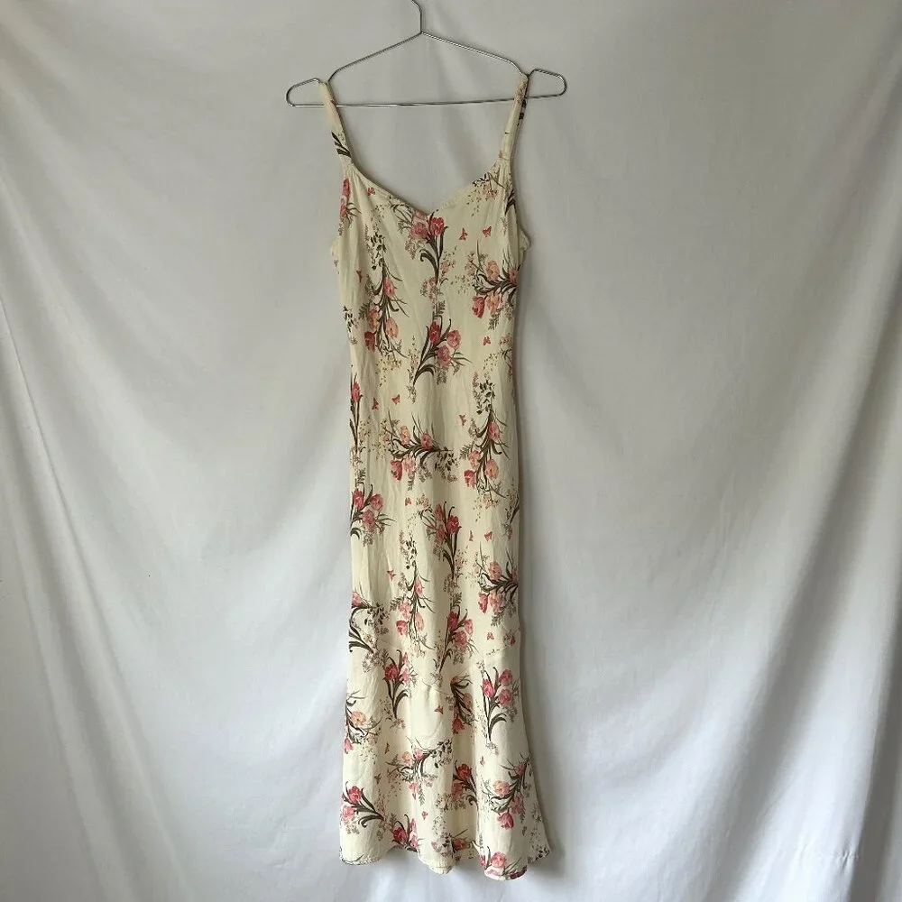 Reformation Slip Dress Floral L Strappy L Midi - Picture 1 of 9